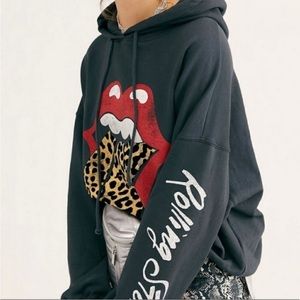 NEW Daydreamer x Free People Rolling Stones Tongue Hoodie
